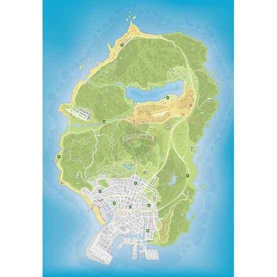 Mapa Gta V Ps3, Acessório p/ Videogame Rockstar Usado 91349364