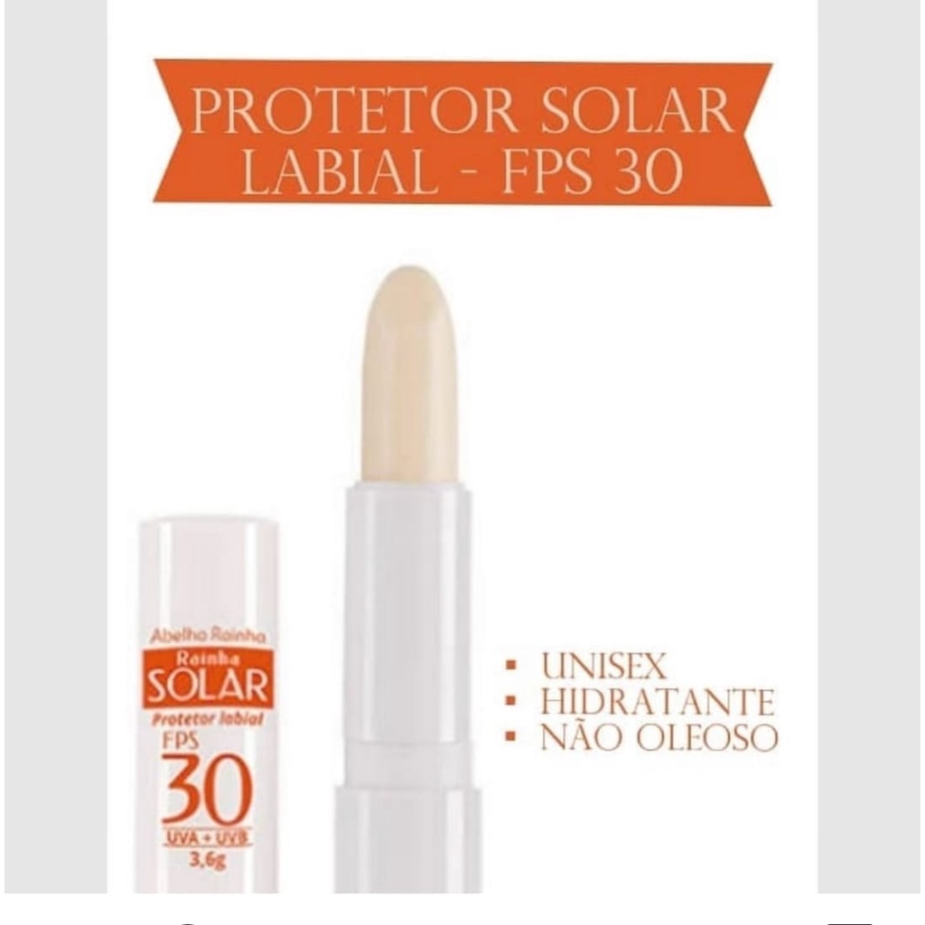 Protetor Labial FPS 30 Rainha Solar Abelha Rainha 3,6g