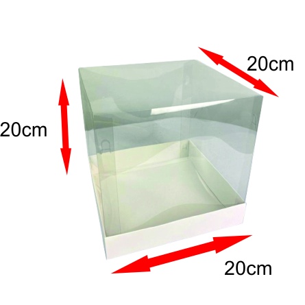 Caja Acetato Transparente Mini Cake 15x15x15 cm - 2 und