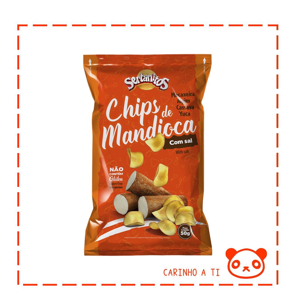 Mandioca Chips Tradicional com Sal - Pacote 40g