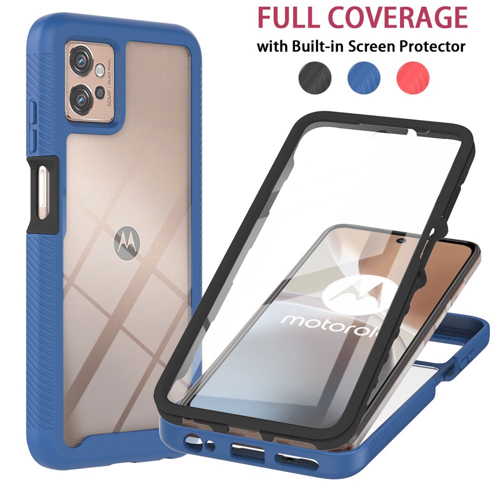 Telefone PC Caso Capa para Motorola MOTO G Play 2023, capa protetora à  prova de choque de grau militar com [suporte giratório de 360°] [função no  veículo] capa resistente Capa de smartphone. (