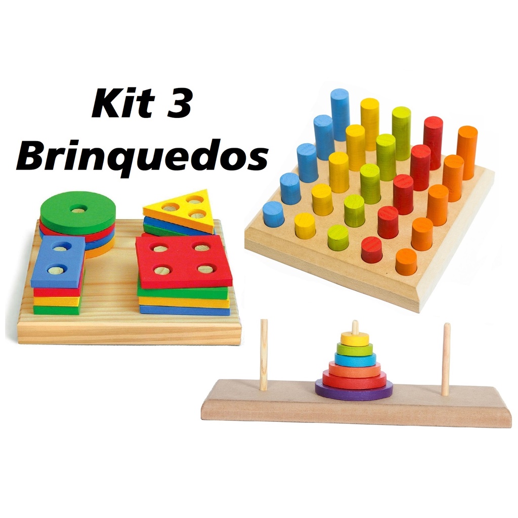 Jogo Montessori de Pinos - Brinquedos Educativos e Pedagógicos