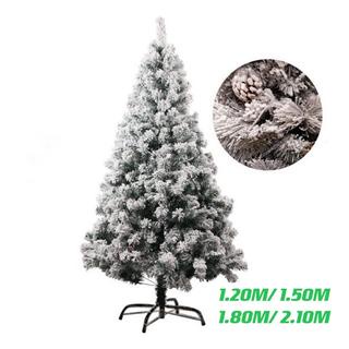 Árvore de Natal Pinheiro Neve Luxo 1,80m 650 Galhos Flocos de Neve  1,20m/1,50m/1,80m/2,10m