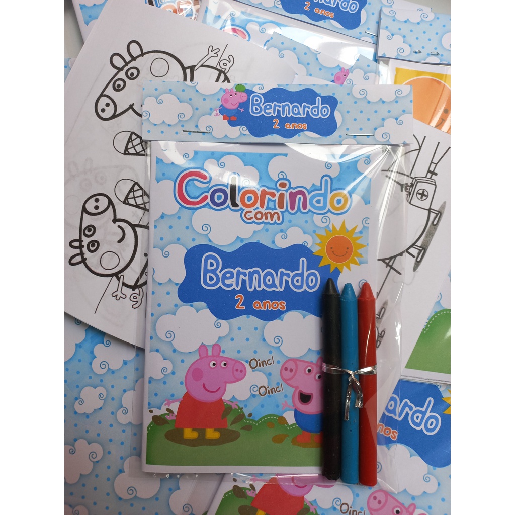 Livrinho - Peppa Pig - Desenhos para colorir - Especial: Férias da família  Pig! - Tio Gêra