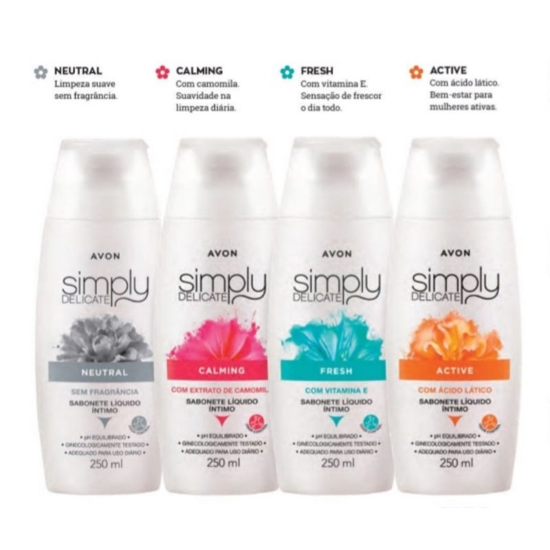 Sabonete Líquido Íntimo Simply Delicate FRESH - AVON - Ousada Make