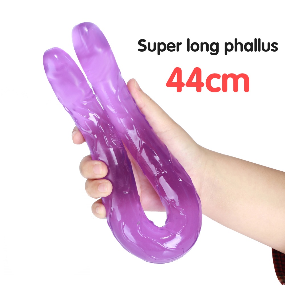 Dildo cabeça dupla longo flexível grande , cobra de duas cabeças casal  flexível pênis silicone grande adulto brinquedo sexual para lésbica |  Shopee Brasil