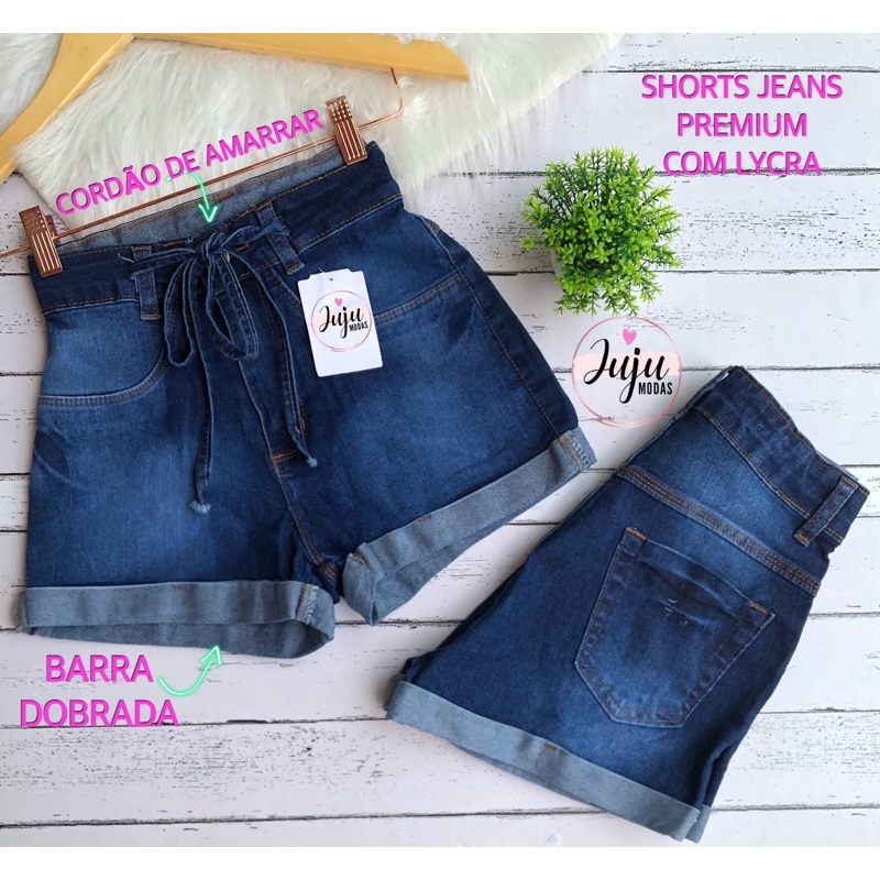 Short Hot Pants Cintura Alta - Moça flor jeans