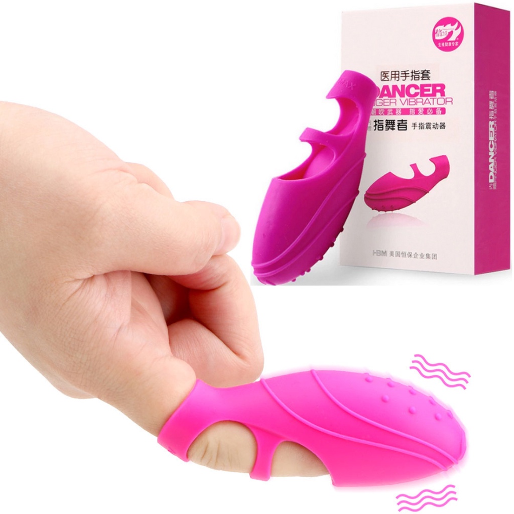 Sapatilha De Dedo Vibrador de Dedo em Silicone Massageador Vibrador  Clitoris Estimulador Bateria Inclusa