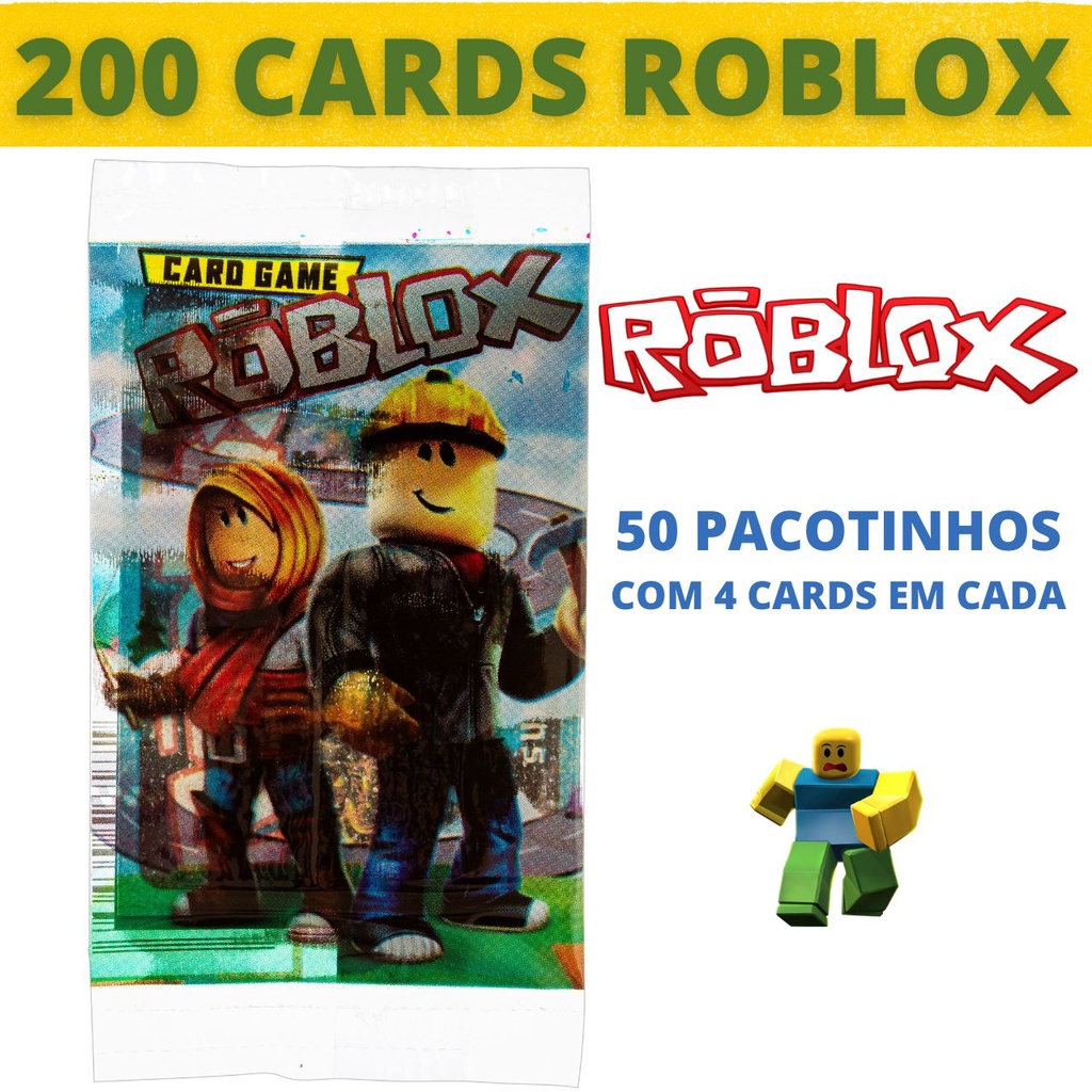 50 Pacotinhos ROBLOX, São 200 CARDS