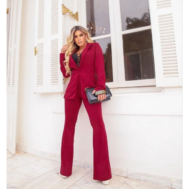 Conjunto Calça e Blazer  Outfits, Fashion, Pantsuit