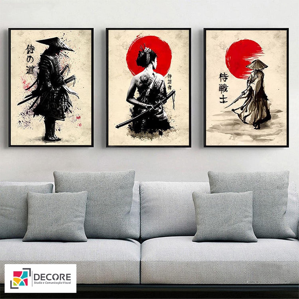 Quadro Samurai Japão Significado Sabedoria Decorativo Moderno Para  Escritório Sala Quarto Canvas - Bimper - Quadro Decorativo - Magazine Luiza