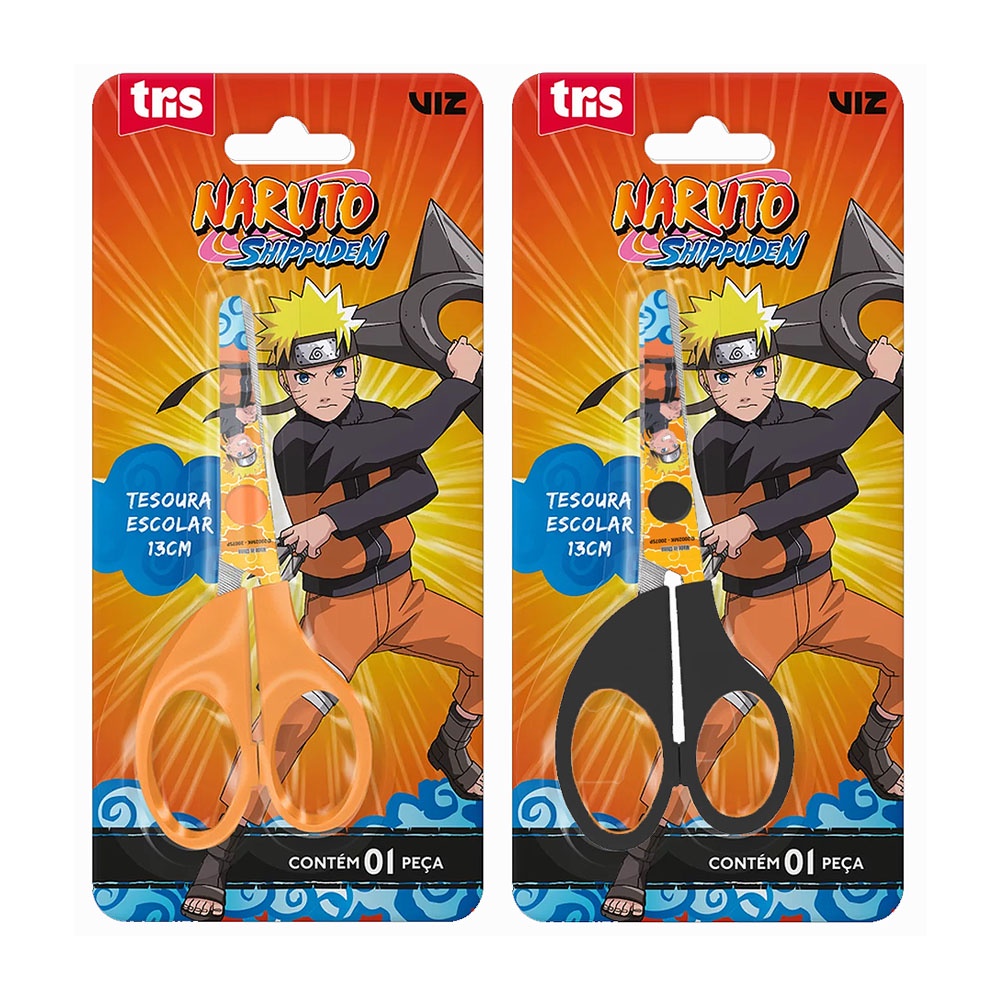 Tesoura Escolar Lâmina Decorada 13cm Naruto 610009 - Tris