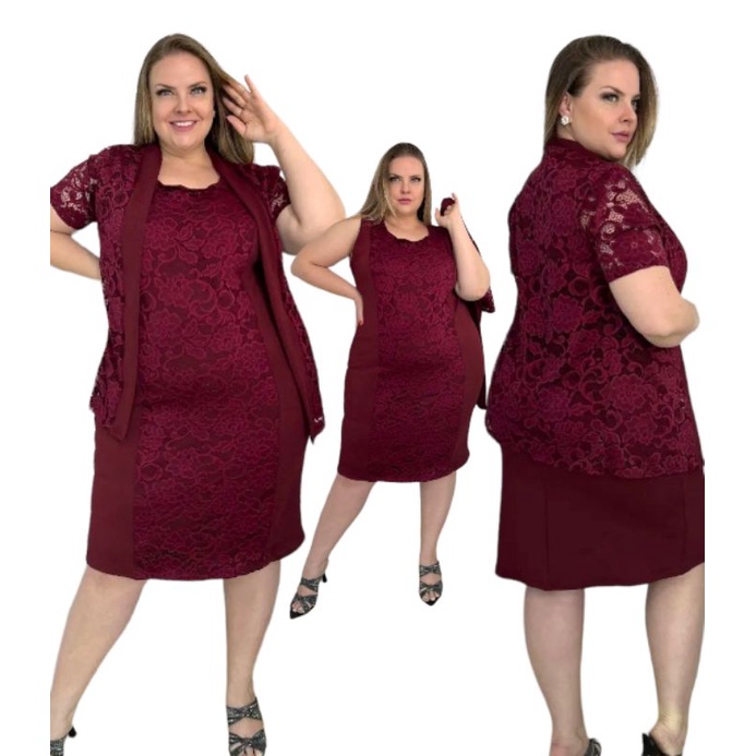 Vestido senhora 2024 plus size