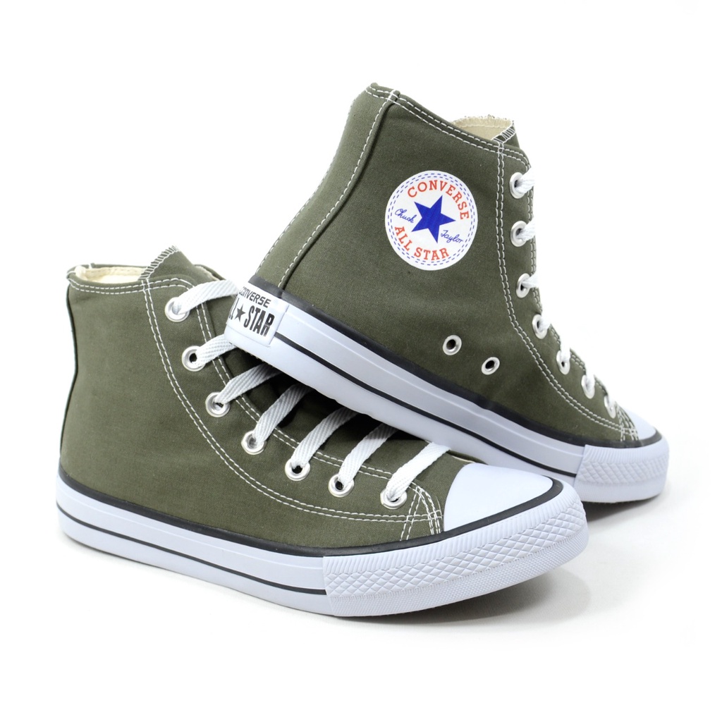 Tenis all star on sale verde cano alto