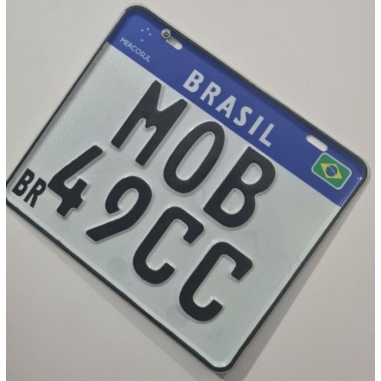 Placa M1l Gr4u Mil Grau Ciclomotor Motorizada Alumínio