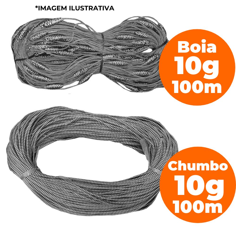 TRALHA DE CHUMBO 20GR 100m 2kg de Chumbo total em 100 metros