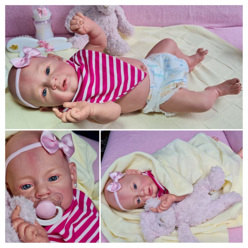 BEBÊ REBORN MENINA TODA EM SILICONE MAGALLY UMA CRIANÇA REAL