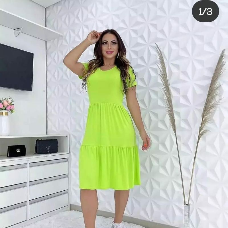 Vestido soltinho hot sale midi