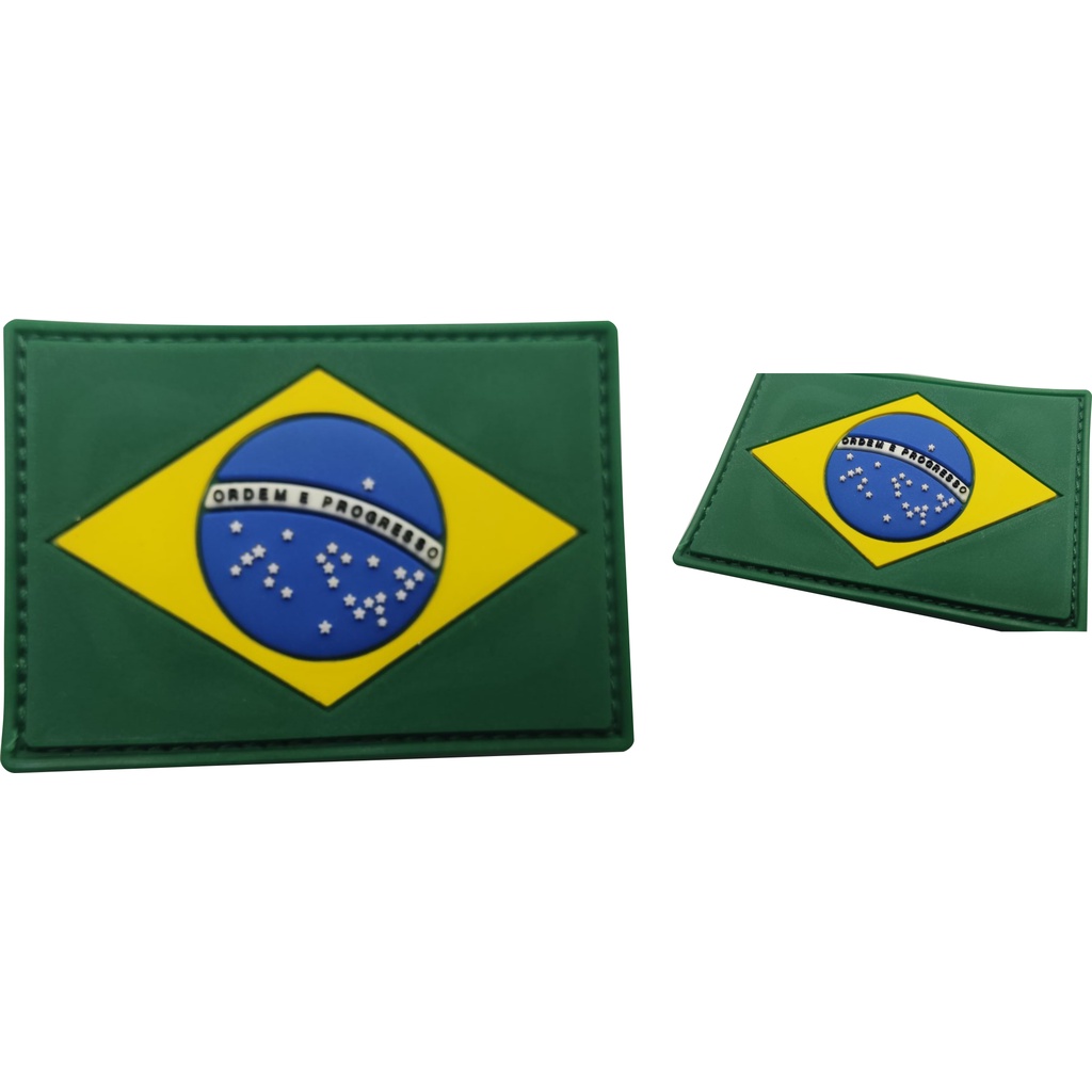 Bandeira do Brasil Emborrachado Airsoft Patches - Ponto militar
