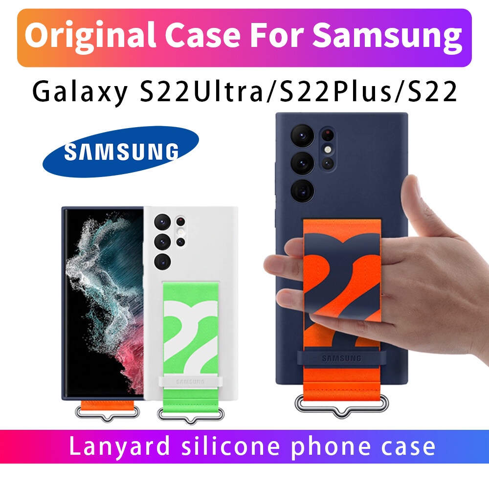 Samsung Silicone Grip Case Capa de silicone com alça preta para Galaxy S23  Ultra