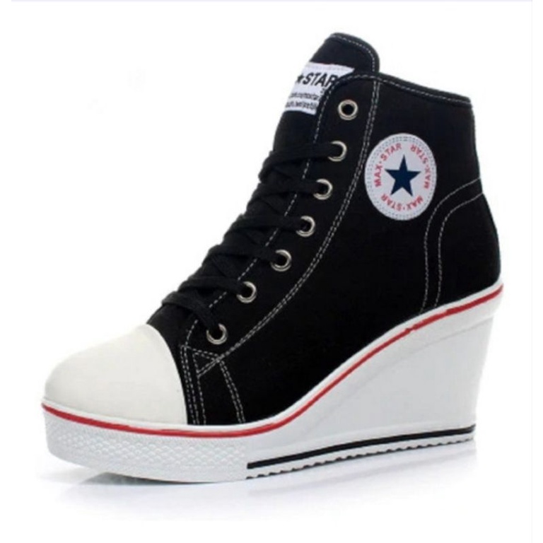 Tênis all star converse hot sale max star salto alto anabela