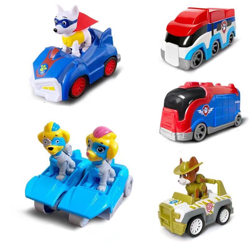Brinquedos Educativos Para Carros PAW Patrol Pull back car Tracker Apollo  Ryder Modelo Criança