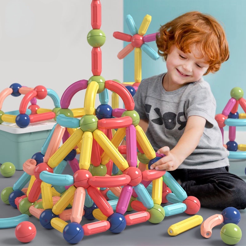 DIY magnéticas coloridas de blocos de construção construção brinquedos  magnéticos Jogos Sticks e bolas brinquedos - China Puzzle brinquedos,  cartões magnéticos e esferas de aço magnético