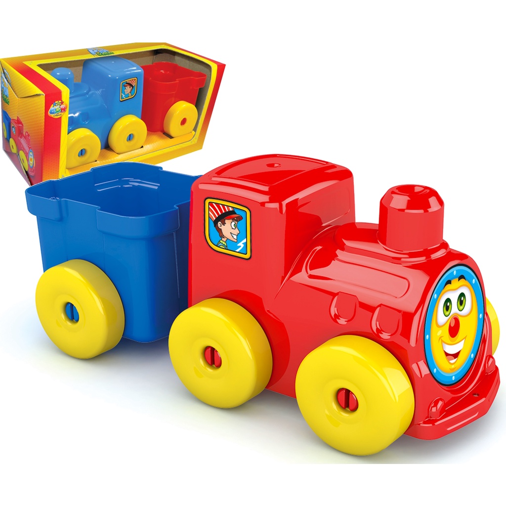 Trem Brinquedo Locomotiva Trenzinho Infantil Vermelho