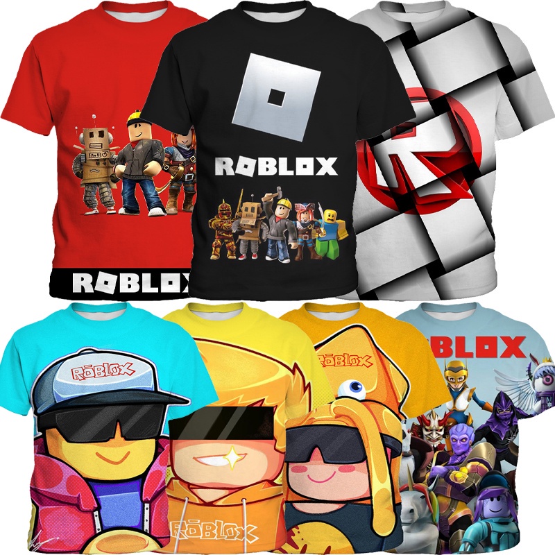 3D Roblox Game Casual Manga Curta T-shirt, impressão de desenhos animados  Anime, tamanho solto, presente de feriado para pais e filhos adultos, nova  tendência - AliExpress