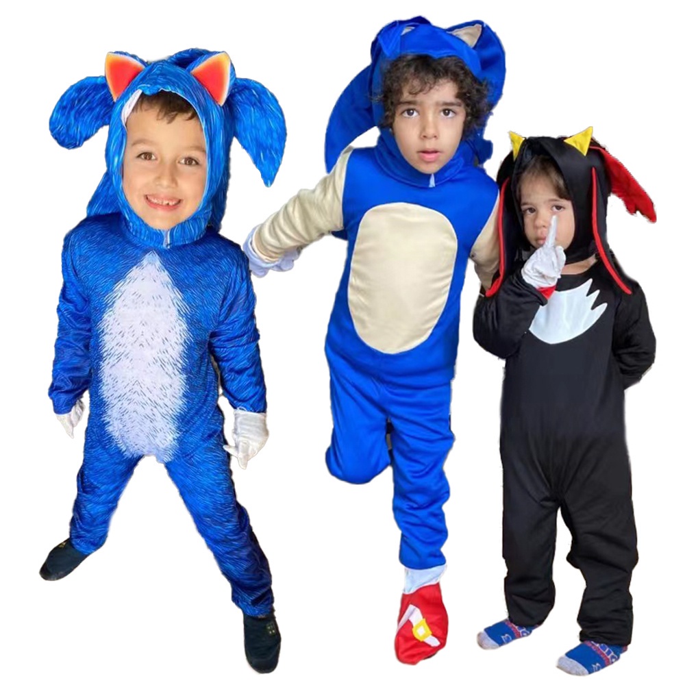 Fantasia Infantil De Halloween De Sonic Cosplay Hedgehog Tai