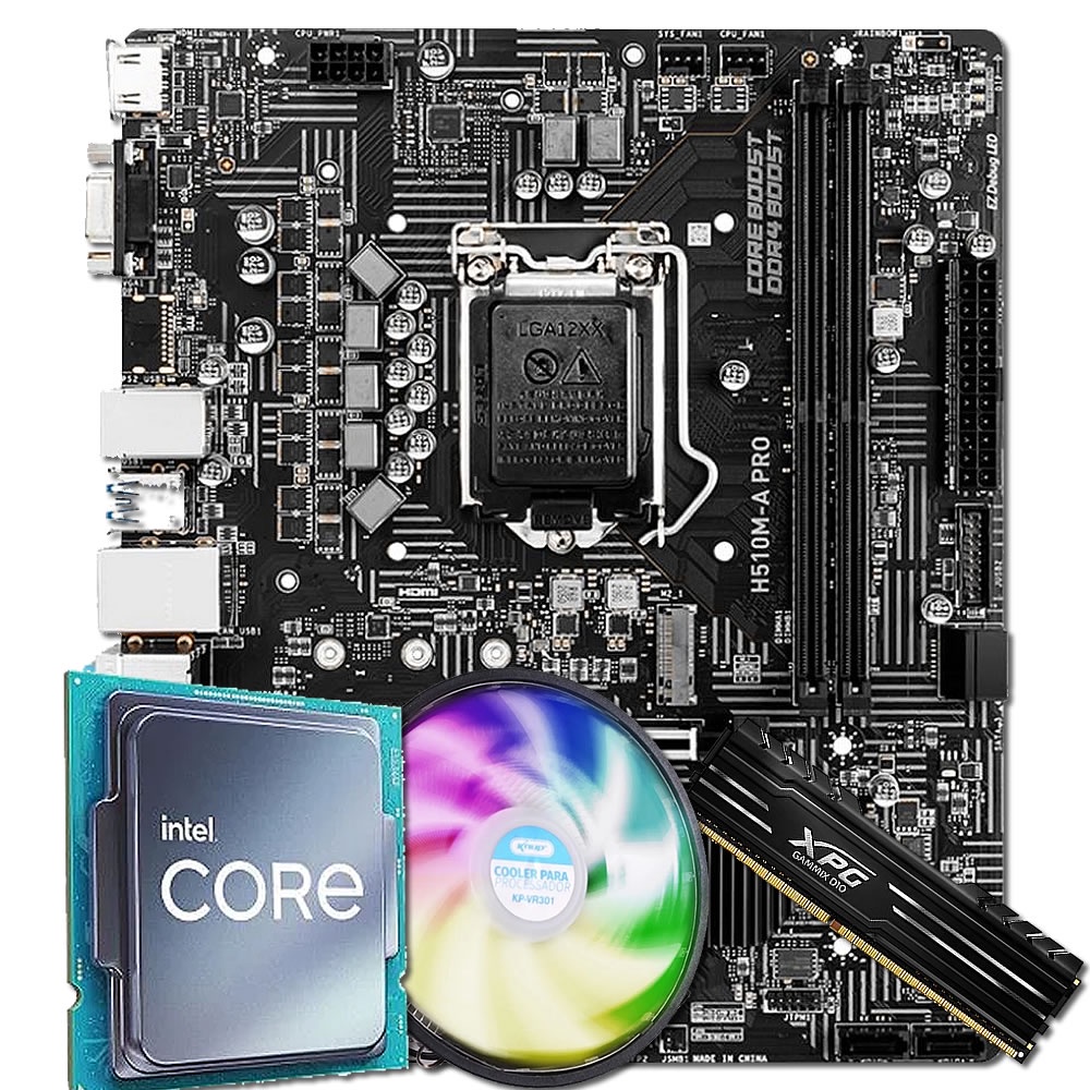 Kit Upgrade Líder, INTEL Core I5 10400F, B560M DDR4, Cooler - Nova