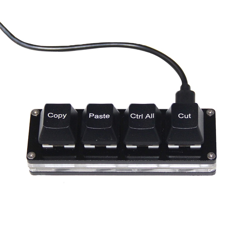 Teclado OSU, Pequeno Portátil 6 Teclas DIY Programável Teclado Mecânico  para Jogos para Música para Escritório