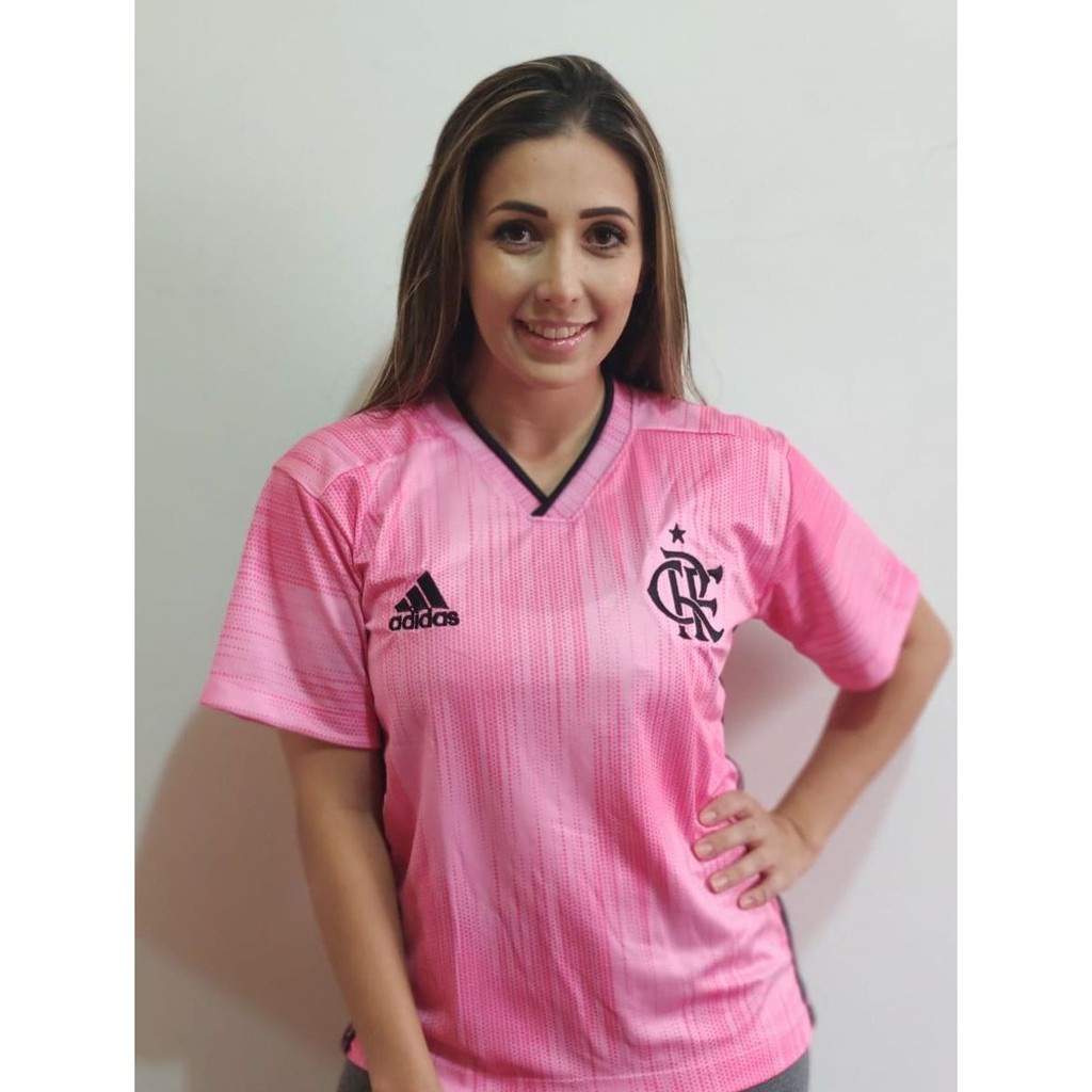 Camisa feminina best sale do flamengo rosa