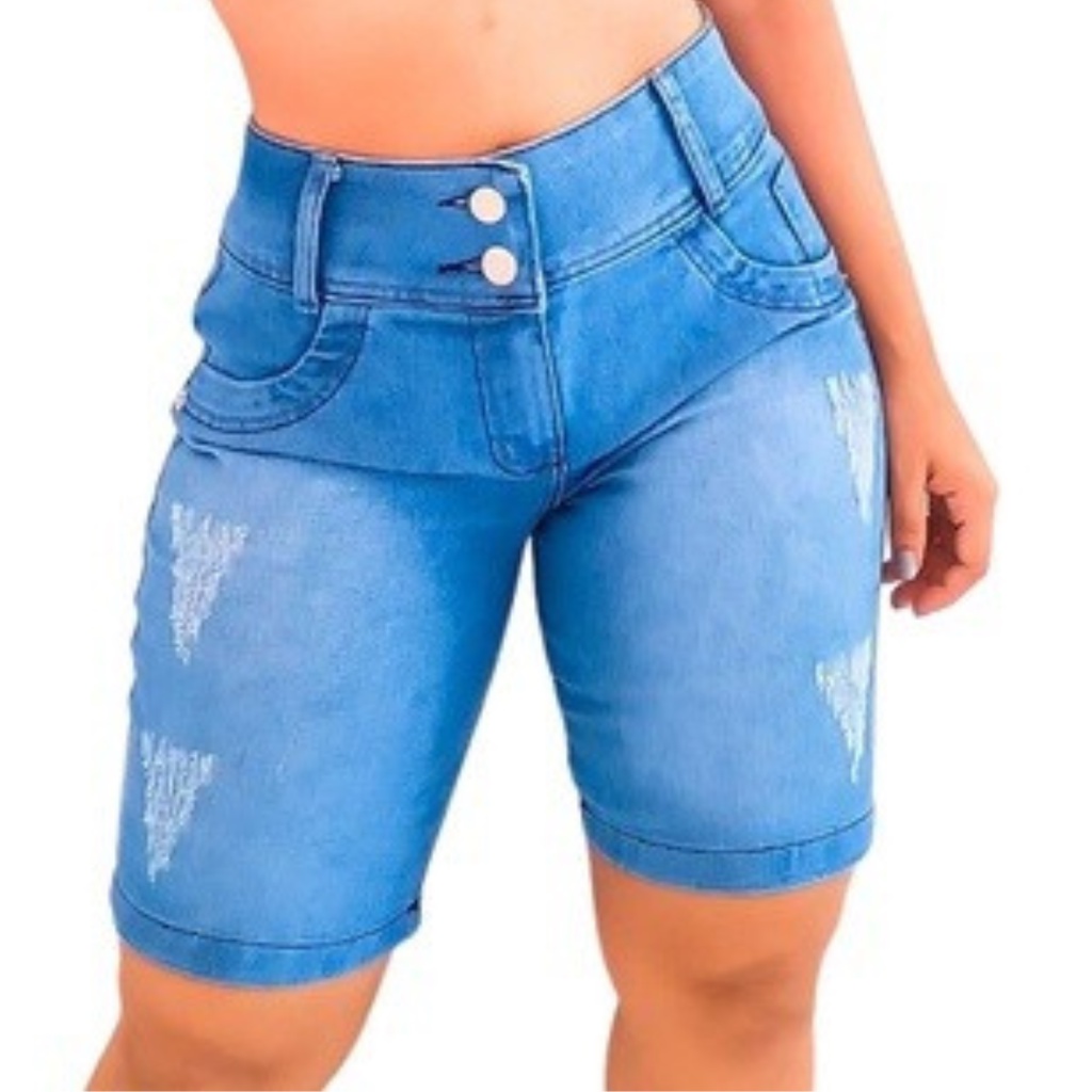 Shorts Activewear Azul Celeste com Tiras