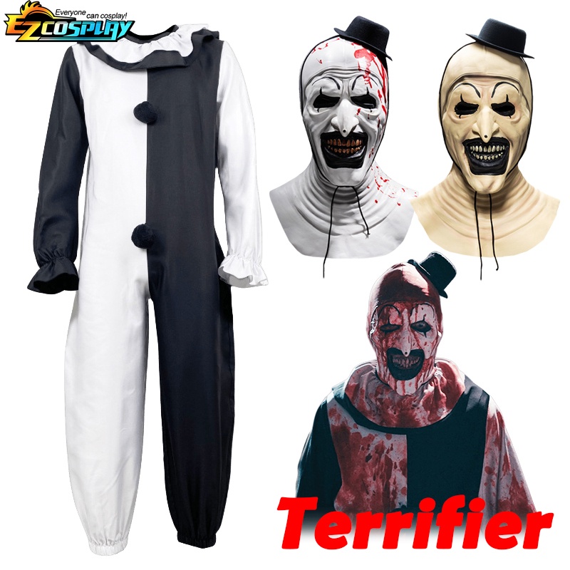 Compre Traje de palhaço masculino fantasia vestido cosplay festa de  halloween roupa engraçada para adulto