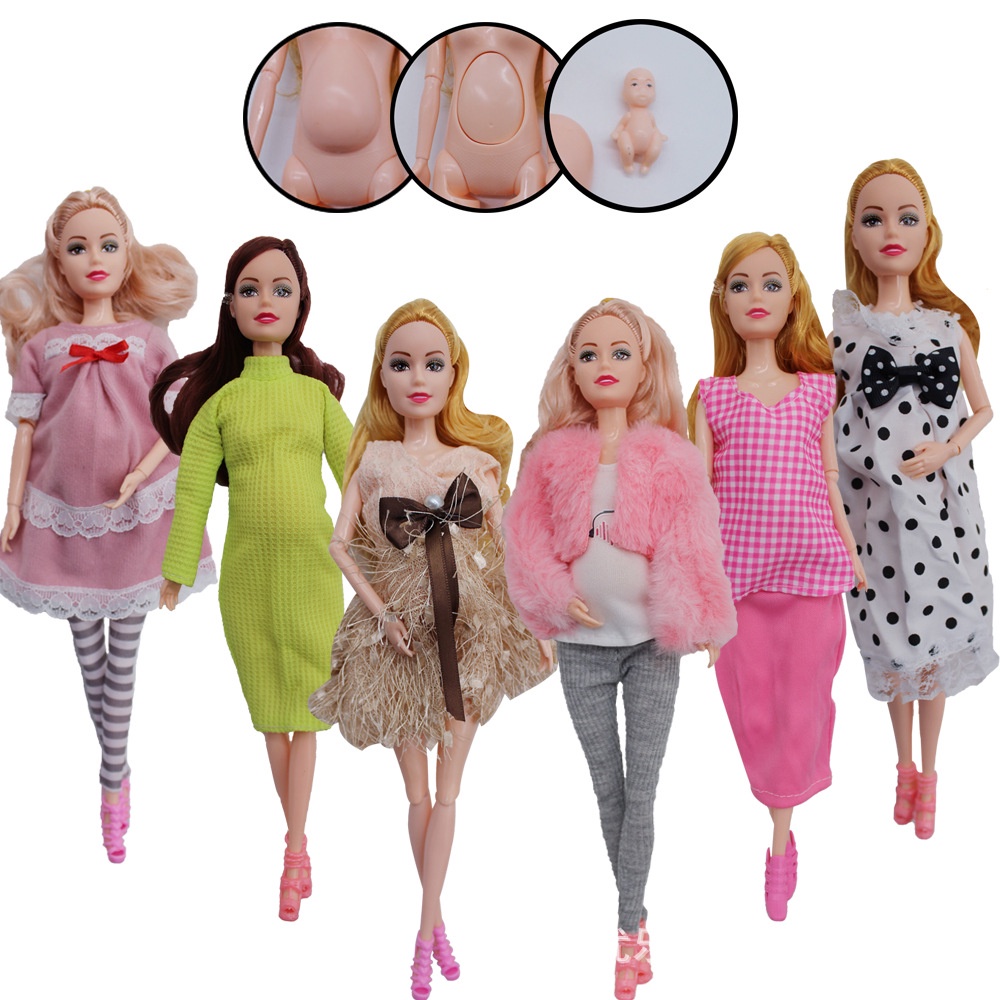 Articulação Articulada Multifuncional 30cm, Barbie grávida dá nascimento,  boneca de vestir, brinquedo de aniversário feminino/boneca infantil