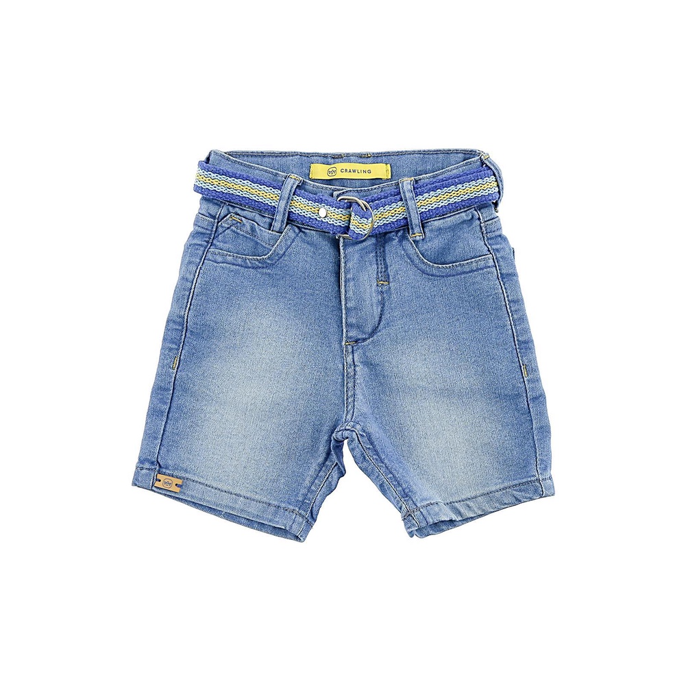 Shorts Jeans Juvenil Menina - Color Block - Crawling Premium Jeans