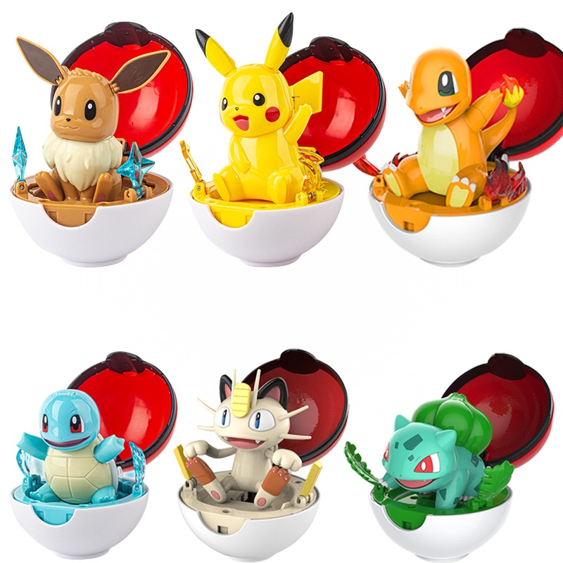 Brinquedos Variantes Pokemon Ball, Modelo Pikachu, Jenny Turtle, Monstros  de Bolso, Brinquedo Action Figure, Presente de