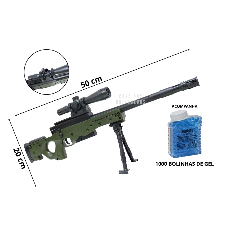 50cm Barrett Metal Toy Gun Toy Sniper Rifle Arma De Brinquedo