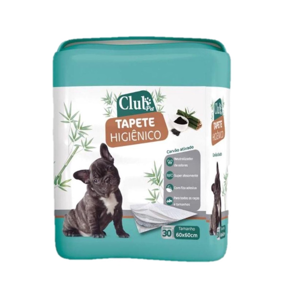 Tapete Higiênico Cães 60 por 60 cm com 30 unidades slim Club pet - Agropet  I TavaresAgropet