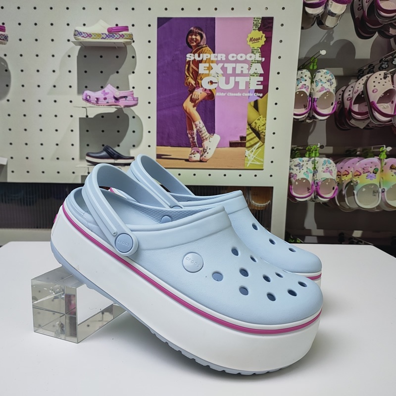 Crocs plataforma 2024 azul