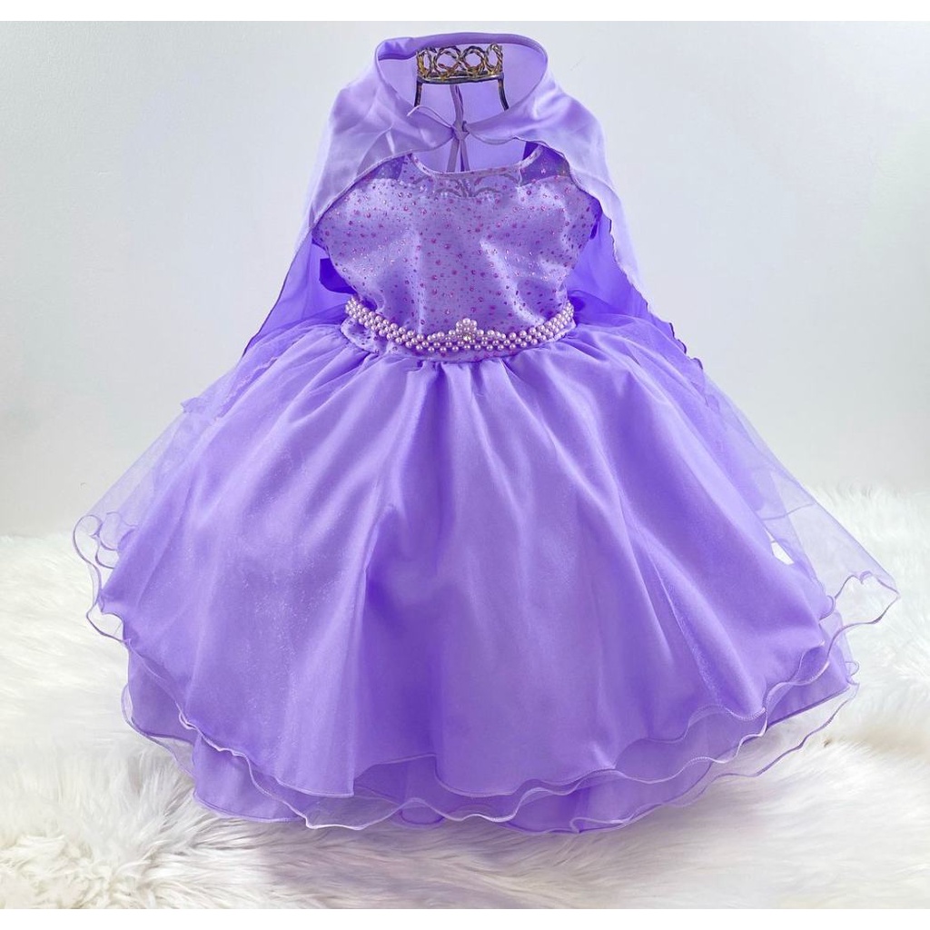 Vestido de 1 ano da hot sale princesa sofia