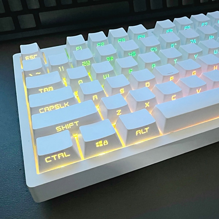 Bonito kawaii arco-íris mundo personalidade keycaps perfil pbt