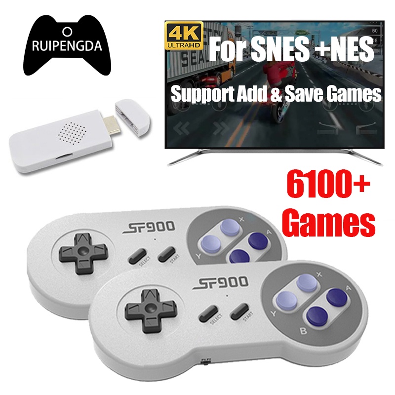 Console Game Stick Retrô 4K 10000 Jogos 2 Controles Sem Fio-ROG NA WE