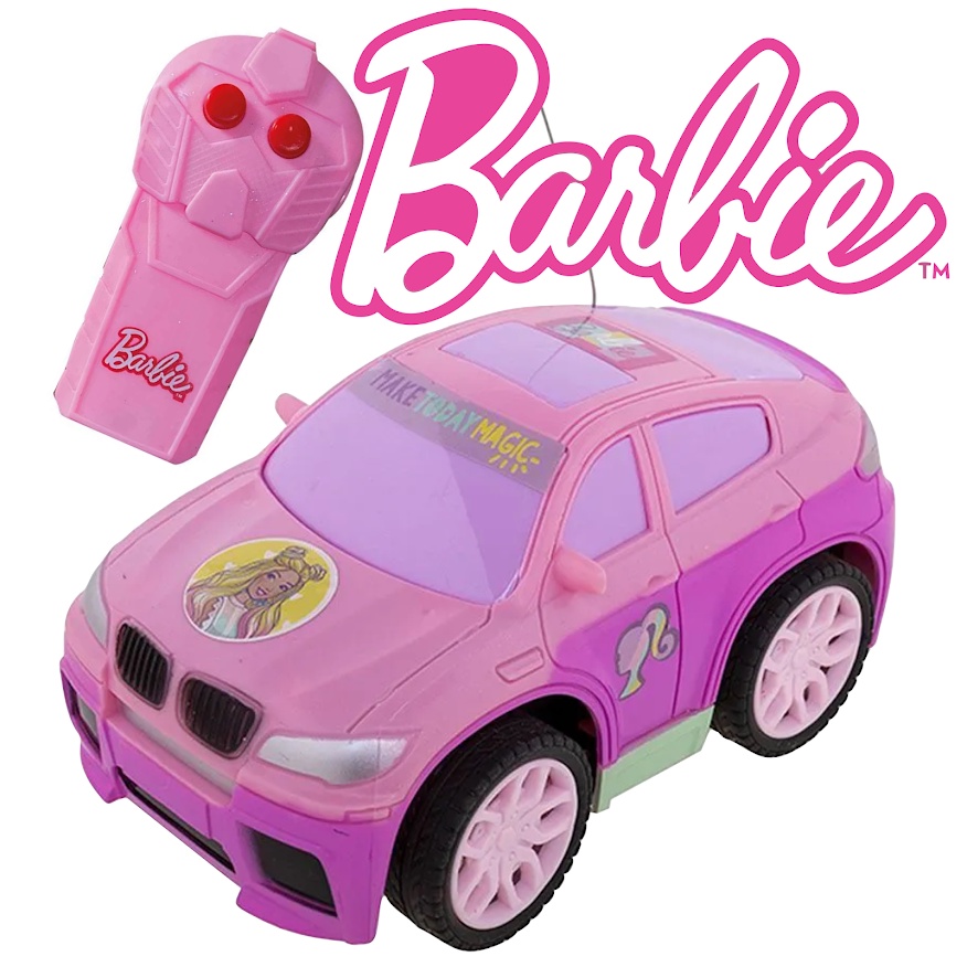 Carrinho de Controle Remoto Barbie Style Machine 3 Funções Candide Rosa