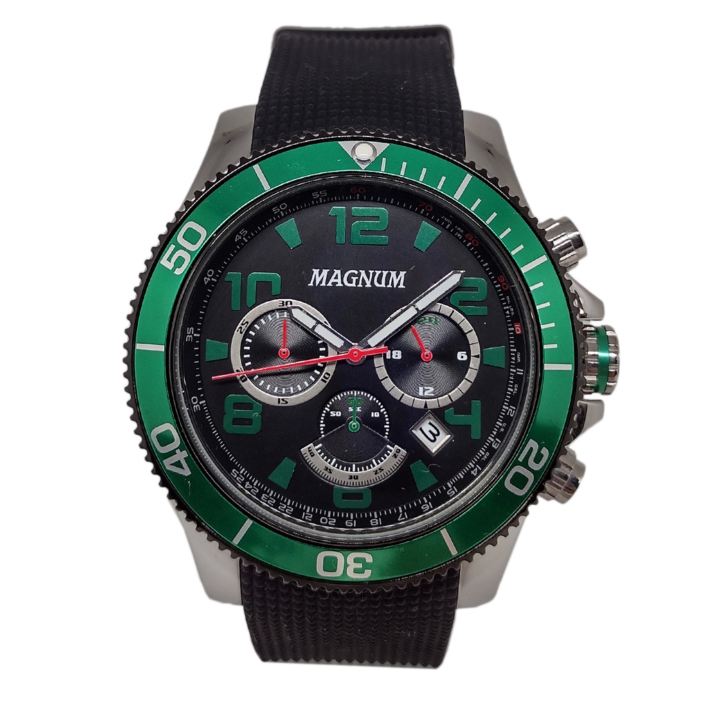 Relógio Magnum Sports MA34003D Pulseira de Borracha Preto