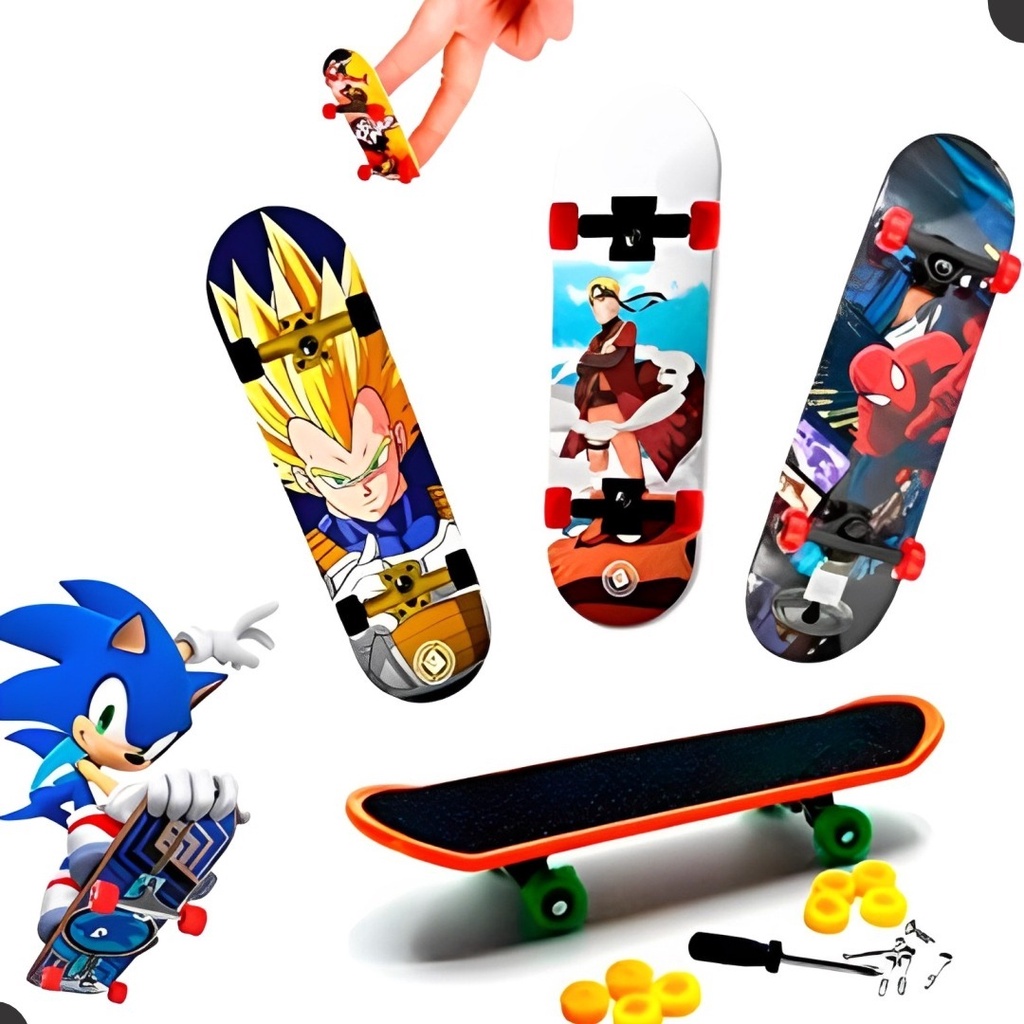 Skate De Dedo Fingerboard Personagens Brinquedo