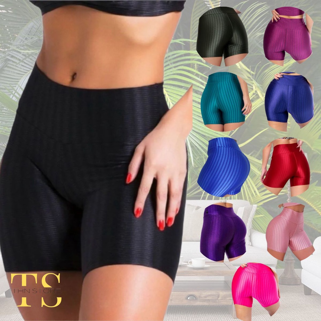 Bermuda Tipo Ciclista Estampado Legging Curto De Academia Fit