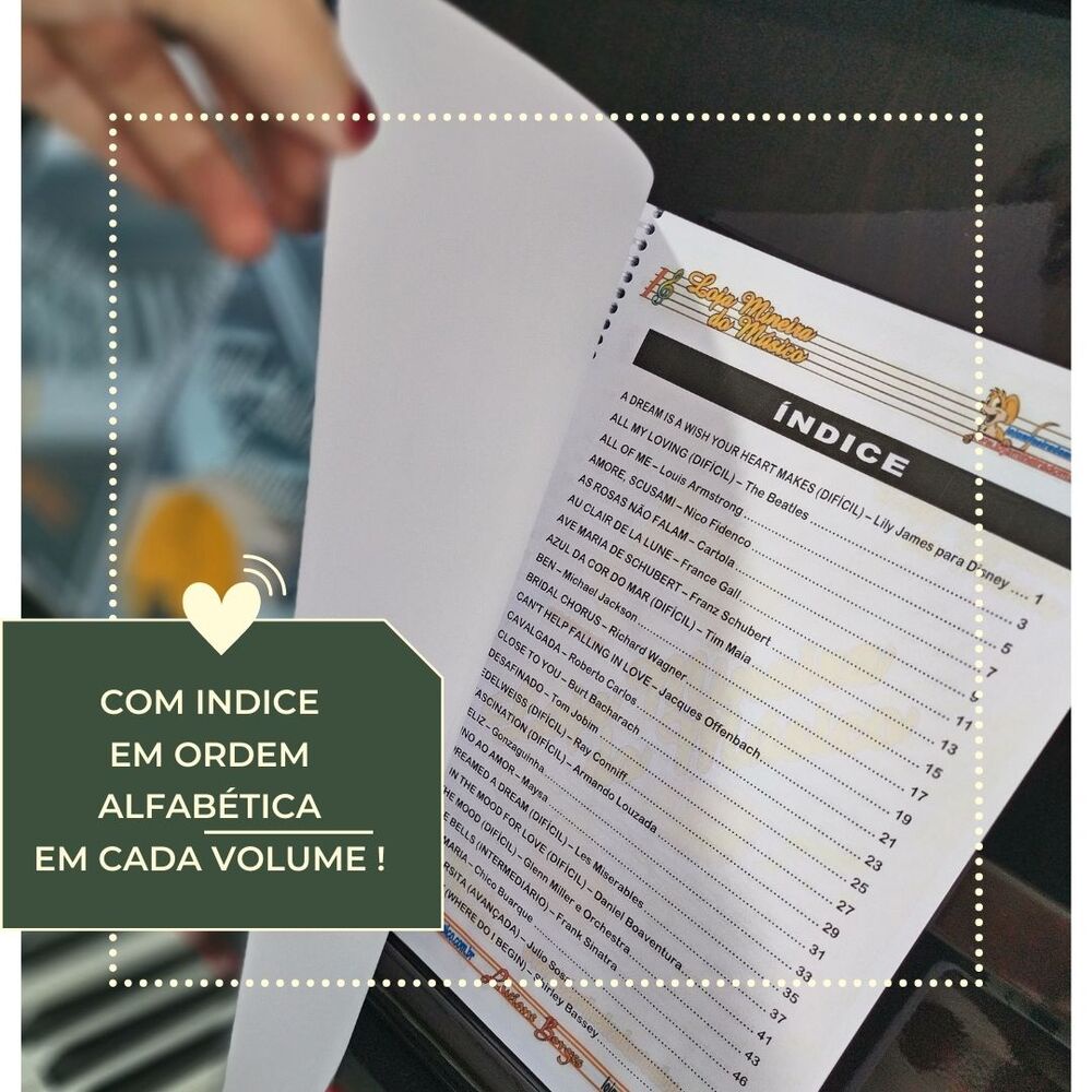 Encomenda de partituras Loja Mineira do Músico  CATALOGO PARTITURAS POR  ENCOMENDA COM PLAYBACKS LISTA ( ENVIE SUA CONSULTA ) - Loja Mineira do  Músico: A livraria do professor de piano