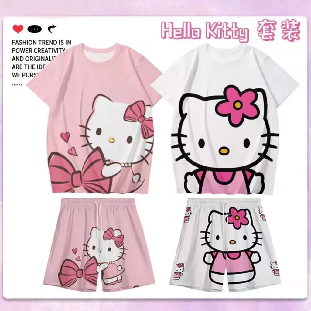 Wear and pink trousers with t-shirt  Hello kitty, Roups femininas,  Desenhando roupas de anime